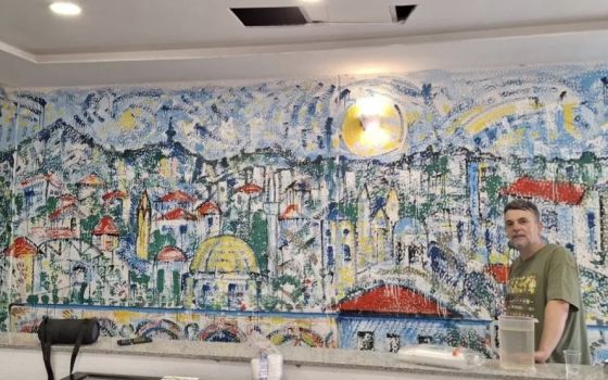 Mural za djecu Doma u saradnji sa ženskim Lions Club-om iz Srajeva i akademskim slikarom Nijazom Gojakom